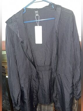 SHEIN Black Hooded Utility Jacket